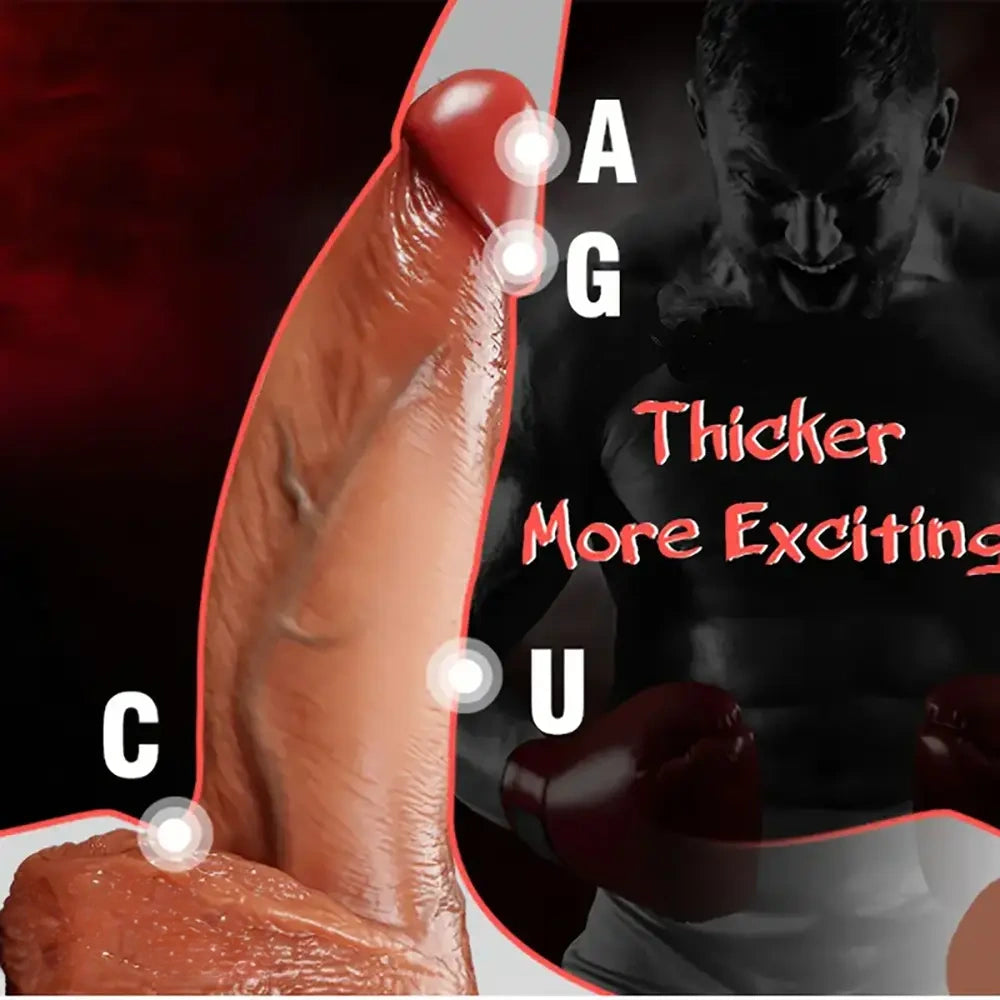 8.7in Realistic Liquid Silicone Big Dildo Durable Manual Adult Sex Toy