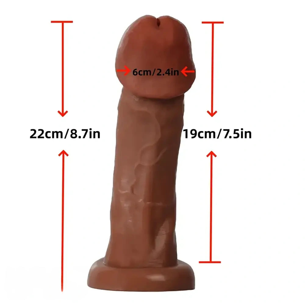 8.7in Realistic PVC Suction Cup Big Dildo For Female Pleasure Love