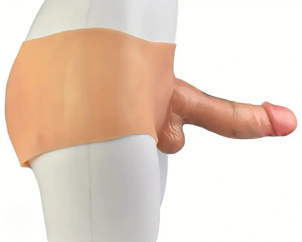 8.7in Realistic Silicone Strapon Cock Skin Wearable Tone Dildo Pants
