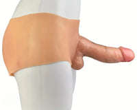 8.7in Realistic Silicone Strapon Cock Skin Wearable Tone Dildo Pants