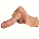 8.7in Realistic Silicone Strapon Cock Skin Wearable Tone Dildo Pants
