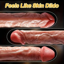 8.7in Remote Vibrating Thrusting Heating Soft Liquid Silicone Dildo Vibrator