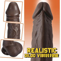 8.7in Silicone 4in1 Heating Thrusting Vibrating Rotation Remote Dildo