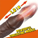 8.7in Silicone 4in1 Heating Thrusting Vibrating Rotation Remote Dildo