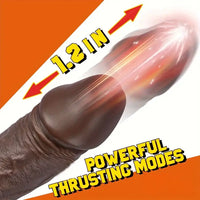 8.7in Silicone 4in1 Heating Thrusting Vibrating Rotation Remote Dildo