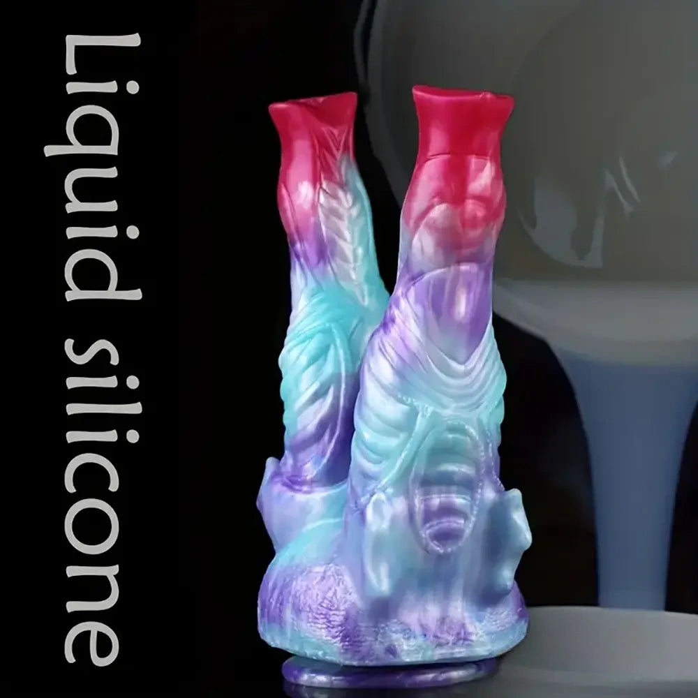 8.7in Silicone Flexible Monster Double Sided Fantasy Dildo For Couples