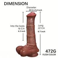 8.7in Silicone Soft Animal Big Horse Heating Thrusting Vibrating Dildo