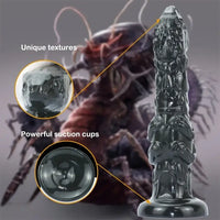 8.7in Snake Black Animal PVC Big Dildo Suitable For Women Couples