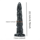 8.7in Snake Black Animal PVC Big Dildo Suitable For Women Couples