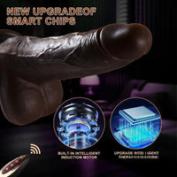 8.7in Soft Big Silicone Thrusting Rotating Heating Remote Dildo