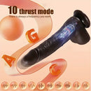 8.7in Soft Big Silicone Thrusting Rotating Heating Remote Dildo