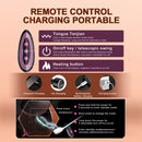 8.7in Soft Big Silicone Thrusting Rotating Heating Remote Dildo