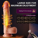 8.7in Soft Big Silicone Thrusting Rotating Heating Remote Dildo