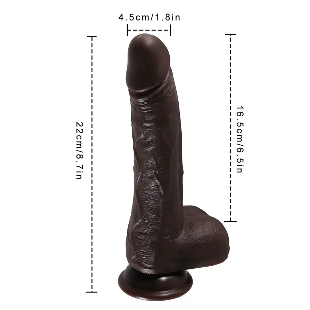 8.7in Soft Big Silicone Thrusting Rotating Heating Remote Dildo