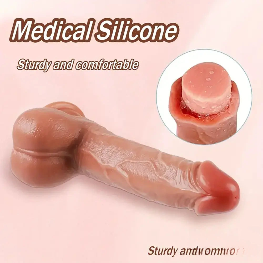 8.7in Soft Real Silicone Big Dildo For G Spot Women Pleasure Sex Toy