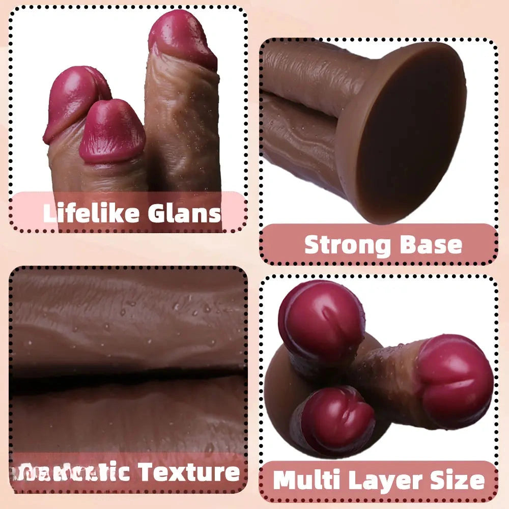 8.7in Triple Ended Realistic Dildo For Women Couple Homosexual Love Toy