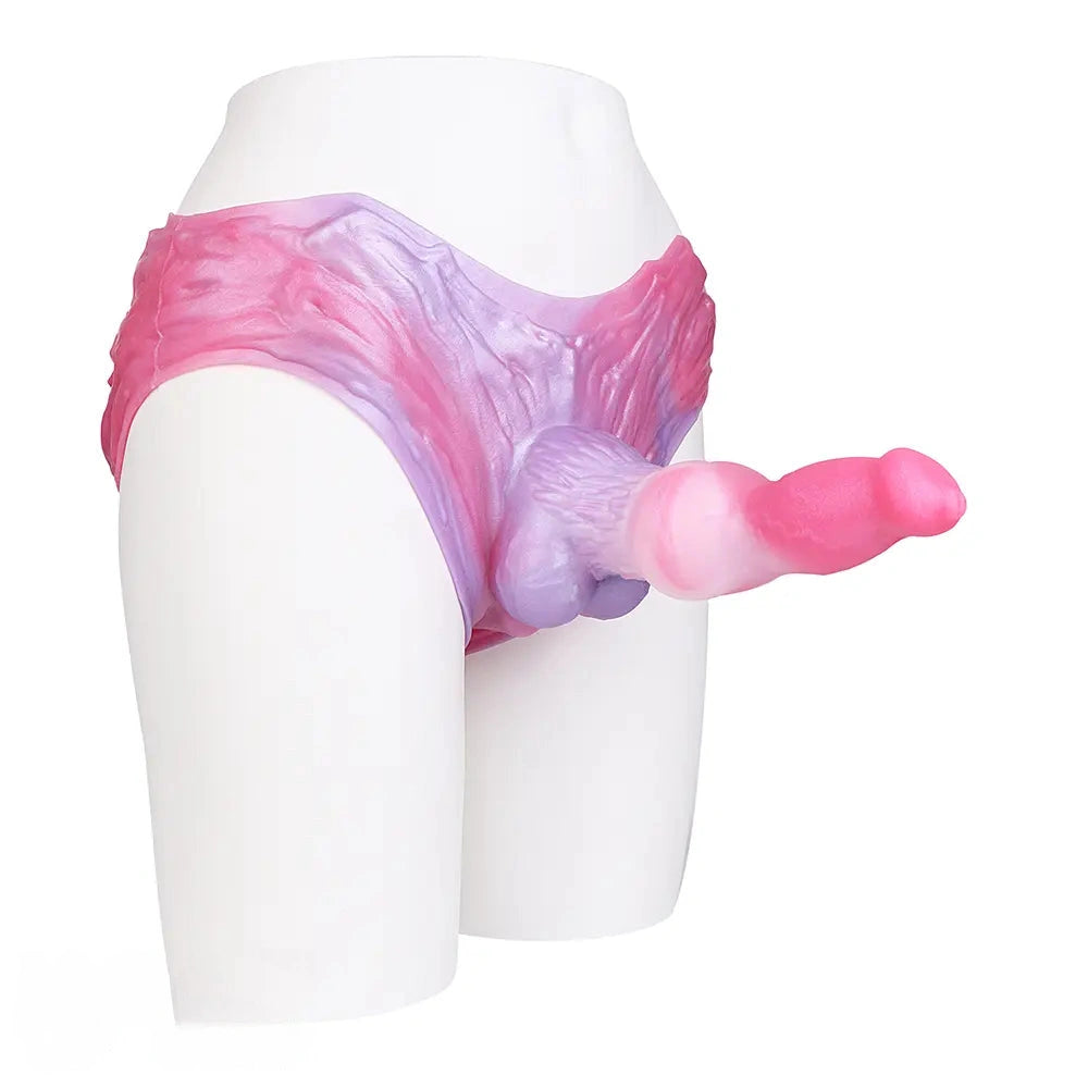 8.81in Knot Dog Silicone Monster Strap on Dildo For Couples Sex Using