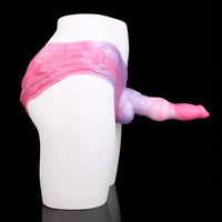 8.81in Knot Dog Silicone Monster Strap on Dildo For Couples Sex Using
