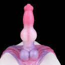 8.81in Knot Dog Silicone Monster Strap on Dildo For Couples Sex Using