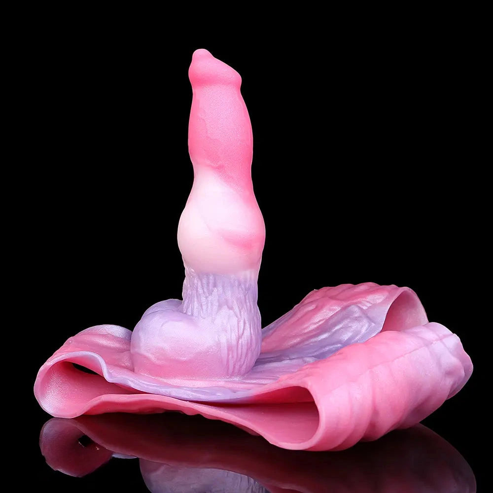8.81in Knot Dog Silicone Monster Strap on Dildo For Couples Sex Using