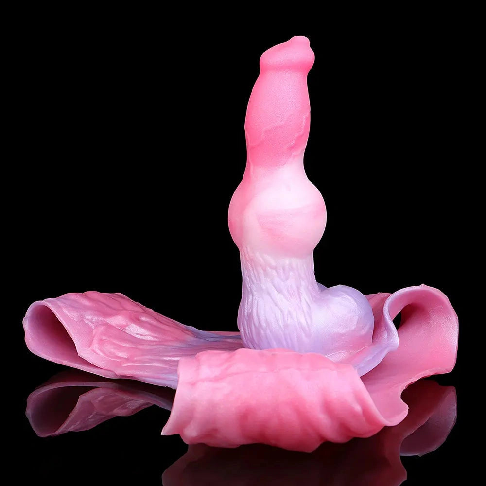 8.81in Knot Dog Silicone Monster Strap on Dildo For Couples Sex Using
