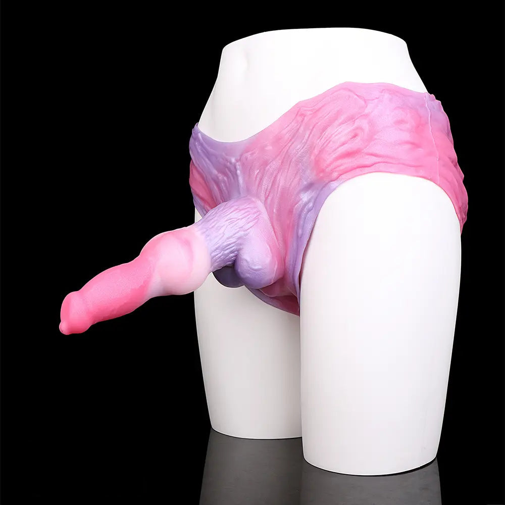 8.81in Knot Dog Silicone Monster Strap on Dildo For Couples Sex Using