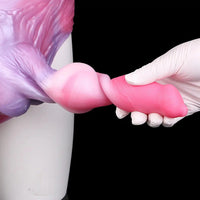 8.81in Knot Dog Silicone Monster Strap on Dildo For Couples Sex Using