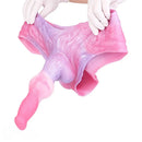 8.81in Knot Dog Silicone Monster Strap on Dildo For Couples Sex Using
