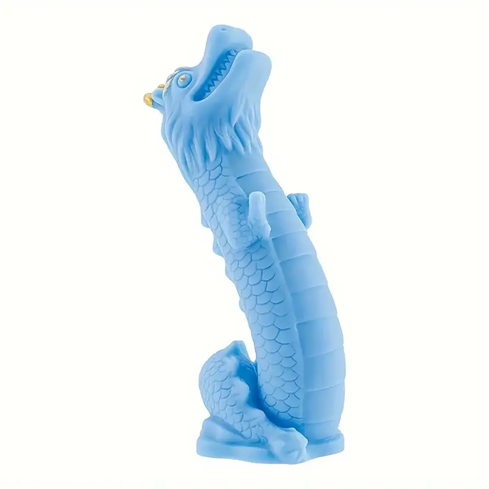 8.82in Blue Dragon Silicone Dildo Realistic Textured Adult Toy For Pleasure