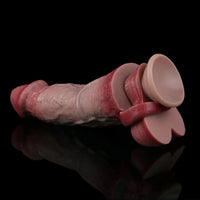 8.82in Blue Veins Hollow Dildo Cock Sleeve With Cock Ring For Vagina Sex
