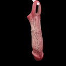 8.82in Blue Veins Hollow Dildo Cock Sleeve With Cock Ring For Vagina Sex