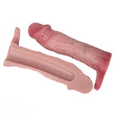 8.82in Blue Veins Hollow Dildo Cock Sleeve With Cock Ring For Vagina Sex