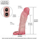 8.82in Blue Veins Hollow Dildo Cock Sleeve With Cock Ring For Vagina Sex