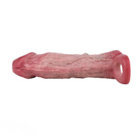 8.82in Blue Veins Hollow Dildo Cock Sleeve With Cock Ring For Vagina Sex