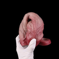 8.82in Blue Veins Hollow Dildo Cock Sleeve With Cock Ring For Vagina Sex