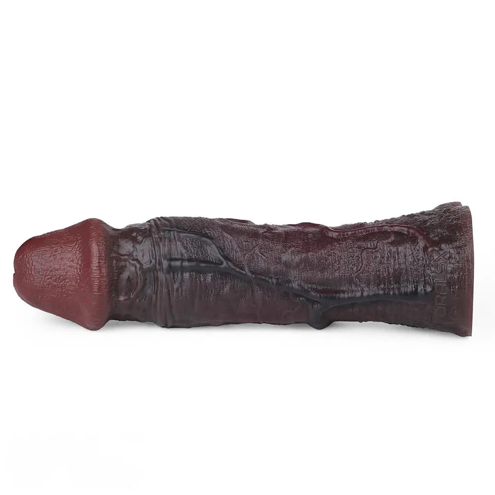8.82in Super Soft Silicone Realistic Textured Reusable Erotica Dildo Sleeve