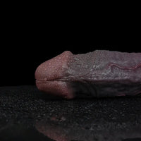 8.82in Super Soft Silicone Realistic Textured Reusable Erotica Dildo Sleeve