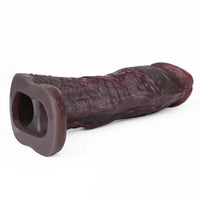 8.82in Super Soft Silicone Realistic Textured Reusable Erotica Dildo Sleeve