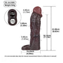 8.82in Super Soft Silicone Realistic Textured Reusable Erotica Dildo Sleeve