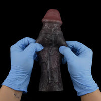 8.82in Super Soft Silicone Realistic Textured Reusable Erotica Dildo Sleeve