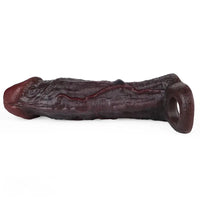 8.82in Super Soft Silicone Realistic Textured Reusable Erotica Dildo Sleeve