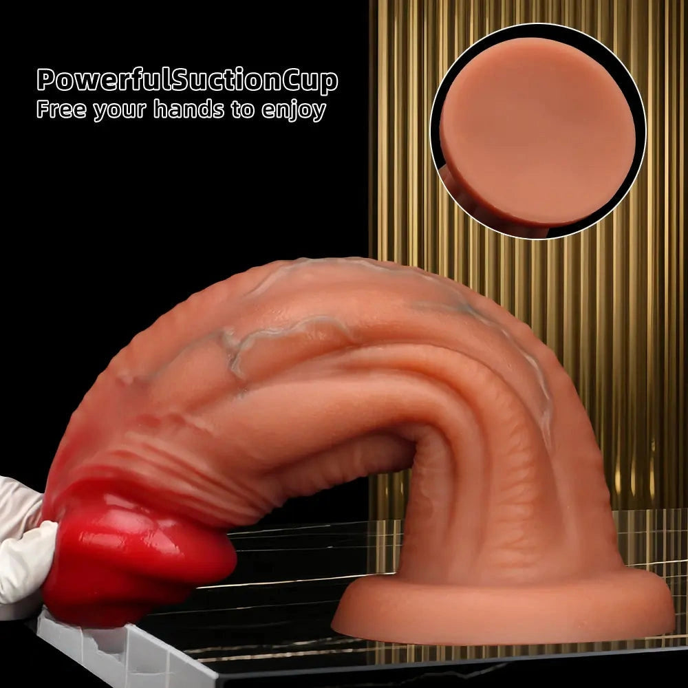 8.85in 10.23in 11.41in Extra Large Liquid Silicone Soft Lifelike Female Dildo