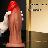 8.85in 10.23in 11.41in Extra Large Liquid Silicone Soft Lifelike Female Dildo