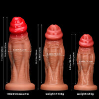 8.85in 10.23in 11.41in Extra Large Liquid Silicone Soft Lifelike Female Dildo