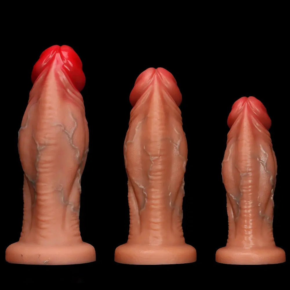 8.85in 10.23in 11.41in Extra Large Liquid Silicone Soft Lifelike Female Dildo