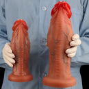 8.85in 10.23in 11.41in Extra Large Liquid Silicone Soft Lifelike Female Dildo