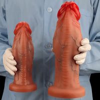 8.85in 10.23in 11.41in Extra Large Liquid Silicone Soft Lifelike Female Dildo