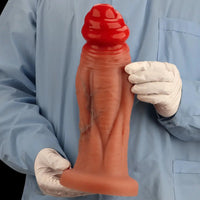 8.85in 10.23in 11.41in Extra Large Liquid Silicone Soft Lifelike Female Dildo