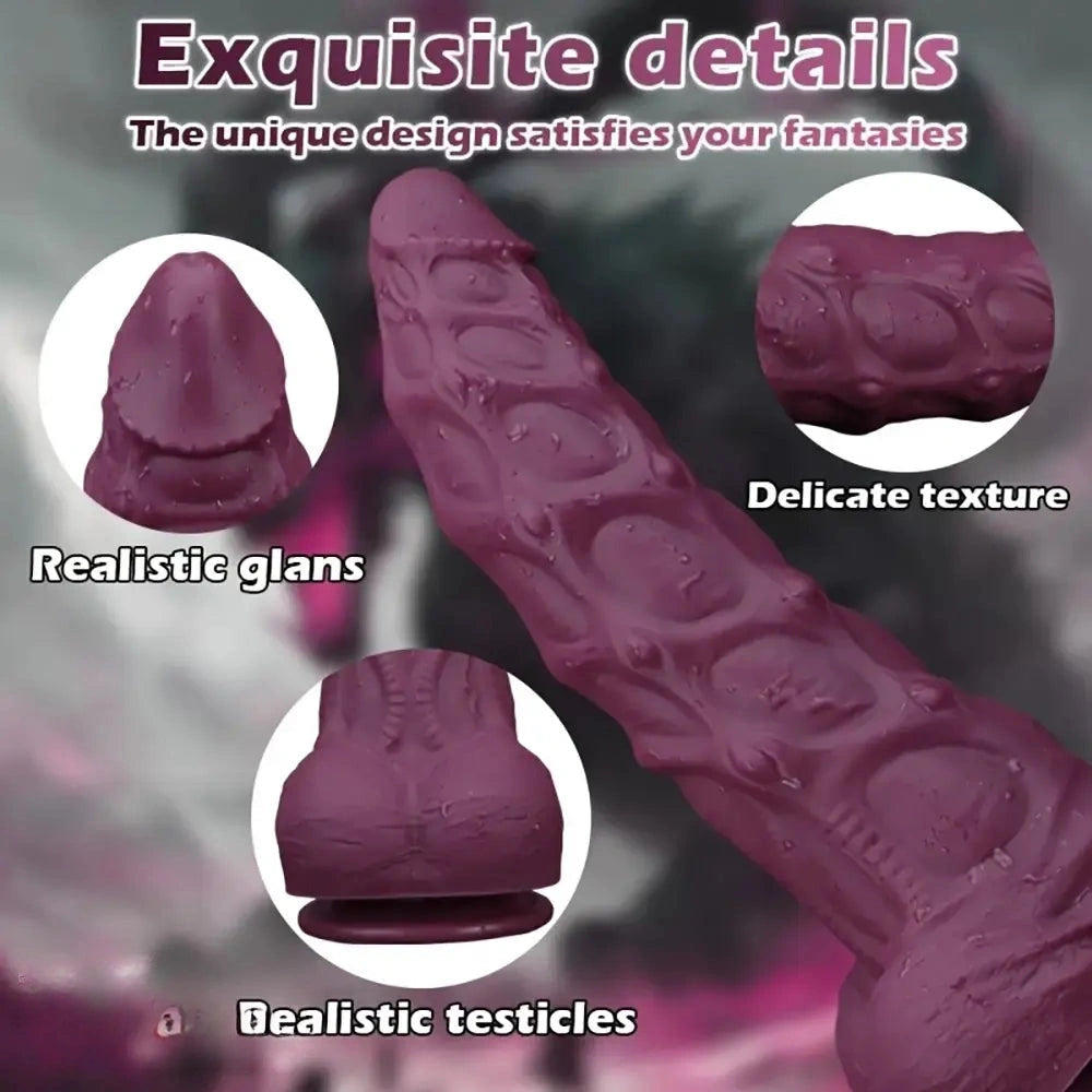 8.85in 10.62in Ultra Soft Silicone Thick Anal Monster Dildo With Curved Shaft
