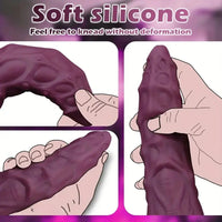 8.85in 10.62in Ultra Soft Silicone Thick Anal Monster Dildo With Curved Shaft
